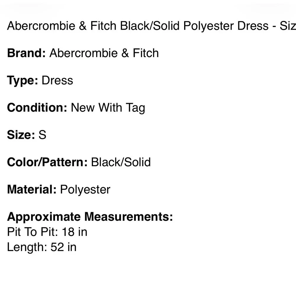 Abercrombie & Fitch Black Ruffle Maxi Dress V-Neck Spaghetti Strap Small